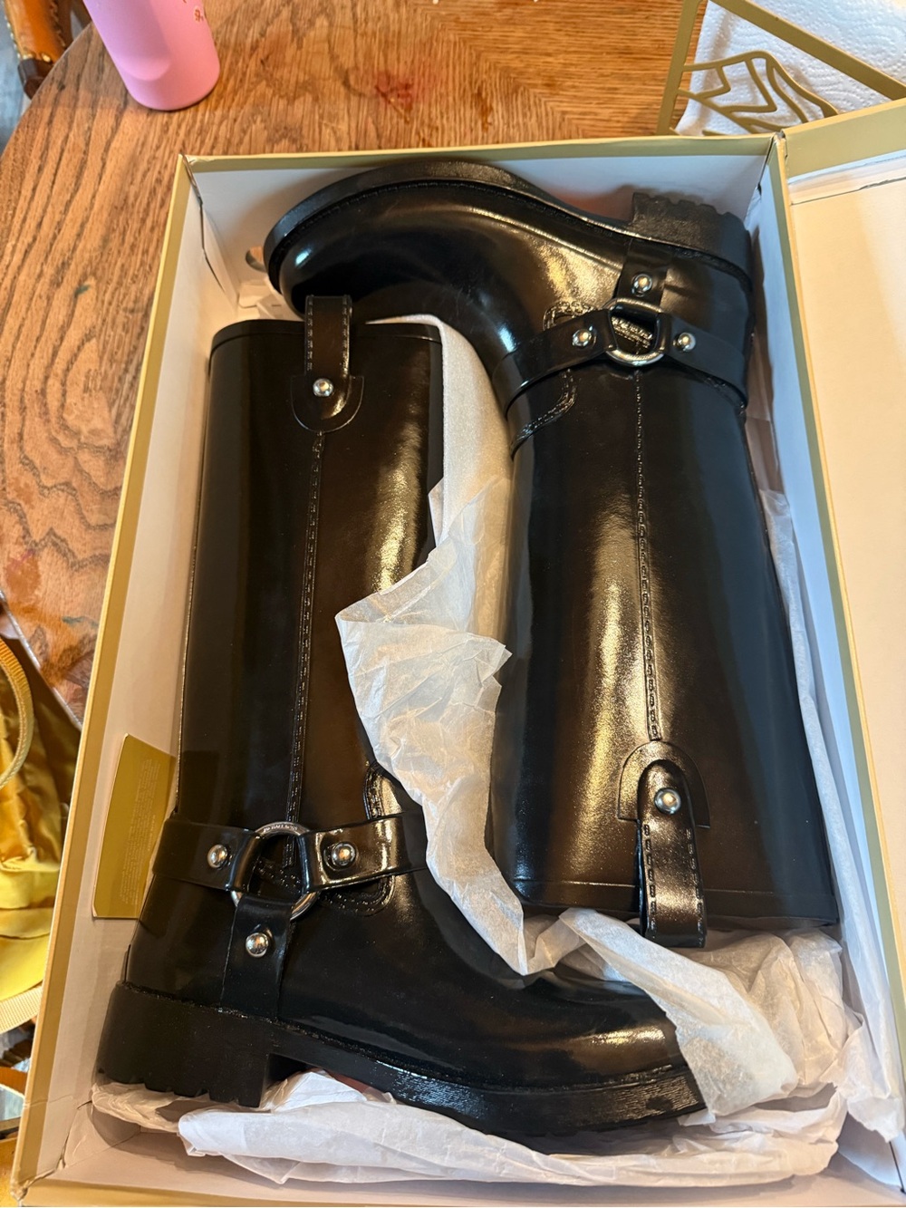 Brand new Michael Kors stormy rain boots
